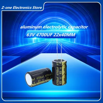 2-10db Higt minőségi 63V4700UF 63V 4700UF 22*40MM alacsony ESR/impedancia magas frekvenciájú alumínium elektrolit kondenzátor
