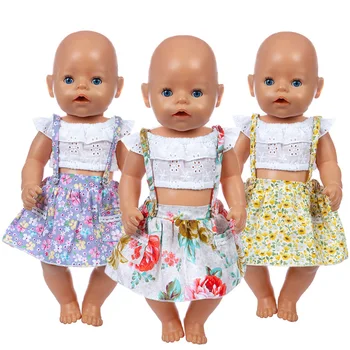 2020-ra az Új Virágos szoknya, Baba ruha Illik 43 cm/17inch baby Doll Reborn Babák Ruhákat, 17inch Baba Kiegészítők