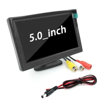 2021 Új 5 hüvelykes LCD Monitor tapadókorong Autó Visszapillantó Fordított Parkolás Kamera