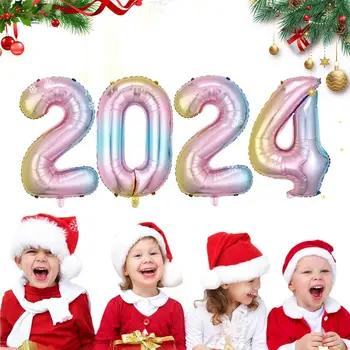 2024 Új Év Lufi, Party Dekoráció Karácsonyi lakberendezés Fél Évforduló szilveszter Háttér Lufi Beltéri