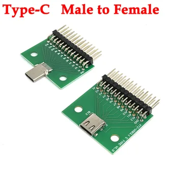 24Pin Férfi-Női C-Típusú Teszt PCB-Testület Egyetemes alaplap USB 3.1 Port Teszt Fórumon Csap Adapter Lemez Csatlakozó