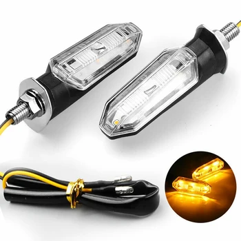2DB Univerzális LED-es Motorkerékpár Viszont Lámpa Hátsó Lámpák Lámpa 12V IP67 Vízálló Borostyánsárga Villogó Jelző Index