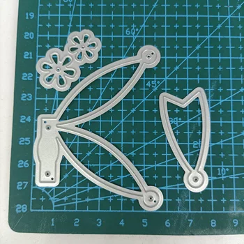 3D Virág Íj fémforgácsolási Meghal Keret DIY Stencil Scrapbooking fotóalbum Dombornyomás Papír Kártya Készítés Dekor 2021 Ütés