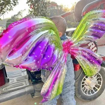 Angyal Pillangó Szárnyak Léggömb Vissza Dekoráció Makaron Pillangó Szárnyak Ballon Boldog Születésnapi Party Dekor Gyerek Javára Ajándékok