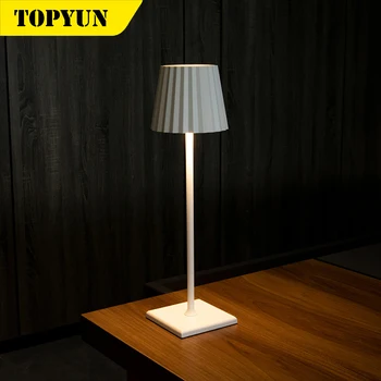 Asztali lámpa hálószoba, Újratölthető, Vezeték nélküli kapcsolatot lámpa Kemping gyertya Kreatív lámpa tölthető USB-C asztali lámpa