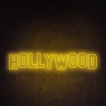 DropShipping Hollywood neonreklám 110-240V Akril Palánk Betűk, Neon Fény 6mm Fény Csík Fali Dekoráció