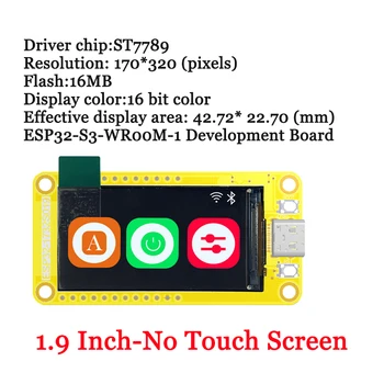 ESP32-S3 1.9 hüvelykes kijelző HMI 8M PSRAM 16M Flash Arduino Lvgl WiFi & Bluetooth 170*320 Okos Kijelző RGB TFT LCD Modul