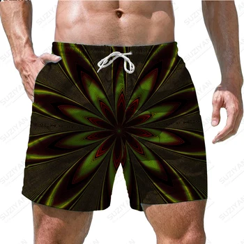 Forró eladási férfi új nadrág, meg a strand nadrágot a nyári of2023, forgó gradiens 3D nyomtatott Hawaii beach stílus férfiak'sShorts
