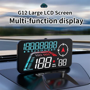 Geyiren G12 GPS HUD Digitális Sebességmérő, Plug and Play az Autók Big Font KMH MPH Kilométer Helyi Idő Magasság Head-up Display