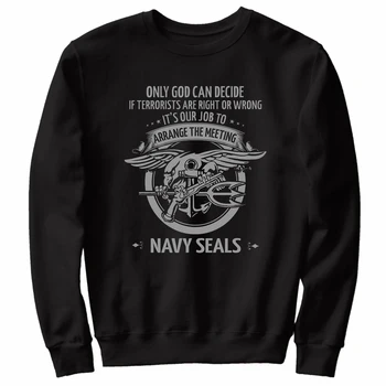 Haditengerészeti Seal Anti-Terrorista Feliratok Jelvény Melegítőfelső Új 100% Pamut Kényelmes Alkalmi Férfi Ruházat Morgás Streetwear