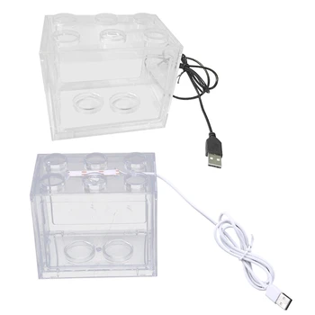 Hordozható USB-Mini Akvárium Tartály, LED Lámpa, Asztali Tenyésztési a Tank Sem