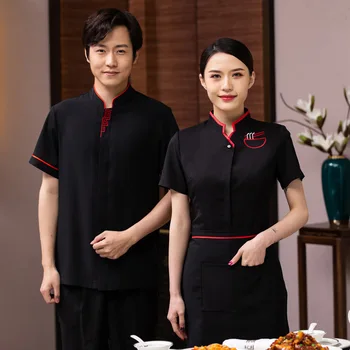 Hotel Munkaruha Nyári Kínai Étterem Parasztház Pincér Hosszú Ujjú Vendéglátás Hot Pot Étterem Étterem Rövid Ujjú Ensz