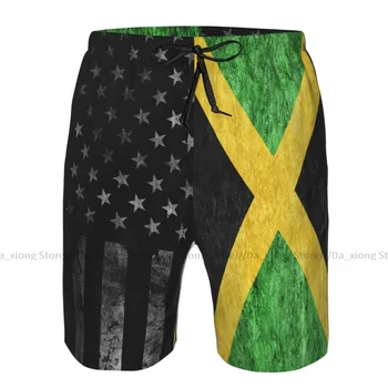 Jamaica Fémes Zászló Gyors Száraz Úszás Rövidnadrágok Férfi Fürdőruha Bikini Csomagtartóban Fürdés Strand Viselet