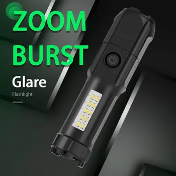 Nagy teljesítményű LED-es Zseblámpa 100000 Lumen Taktikai Elemlámpa Újratölthető USB-s 18650 Vízálló Zoom Horgászat Vadászat LED Zseblámpa