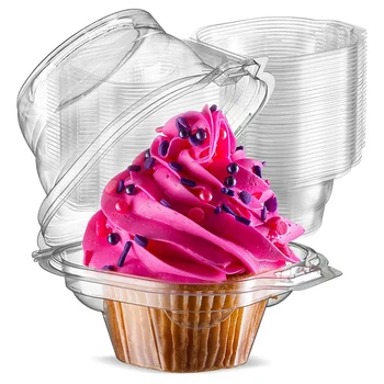 Nagy Ügy Egyedi Cupcake Konténerek - Sütis Dobozok, Cupcake Birtokosai A Csatlakoztatott Légmentes Mély Búra Fedél Sütis Doboz