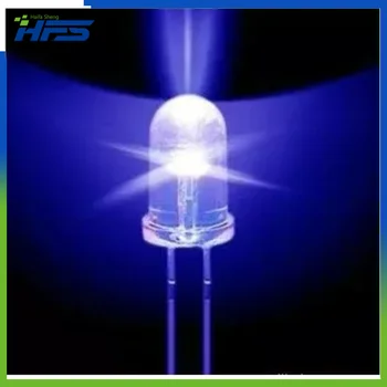 nagykereskedelmi 100 db 5mm Kék Kör fénykibocsátó dióda Super bright LED izzó lámpa 5000MCD