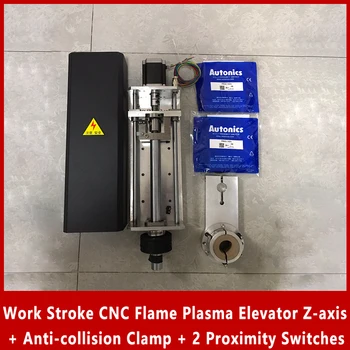 Nema23 léptető motor 200mm dolgozik stroke CNC Láng, Plazma Vágás Emelő Z tengely +ütközésvédelem Bilincs+2db Közelség Kapcsolók
