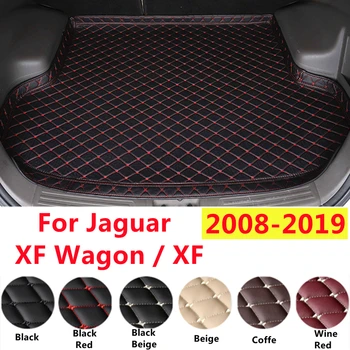 SJ Magas Kocsi Csomagtartójában Mat Alkalmas Jaguar XF Kombi 2008-2019 XPE Bőr Auto Farok Bélés Cargo Hátsó Pad Tartozékok Vízálló