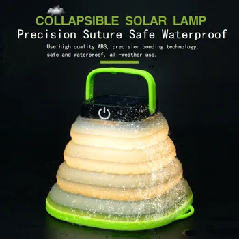 Solar Kemping Fények Ultra-vékony Összecsukható Újratölthető LED Kültéri lámpák Sürgősségi Hordozható Szilikon, Vízálló Sátor Lámpa 2023