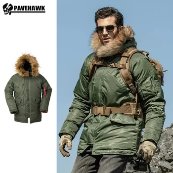 Téli Katonai Snowfield Parka Férfi 1,5 kg Hideg-bizonyíték N3b Pamut Hadsereg Kabátban, Szabadtéri Taktikai Sűrűsödik Gyapjas Gallér Kapucnis Kabát