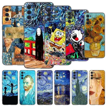Van Gogh Festmény tok Samsung Galaxy M11 M12 M21 M22 M30 M31 S M32 5G M51 M52 Megjegyzés 10 Lite 20 Ultra J4 J6 Plusz J8 2018