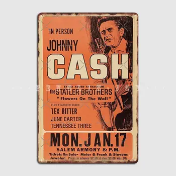 Évjárat Johnny Cash, A Tennessee Három Koncert Plakát Fém Plakett Plakát Tervezése Klubban, Bárban, Adóazonosító Jele, Plakátok