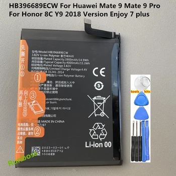 Új, Eredeti HB396689ECW Akkumulátor, Huawei Mate 9 Mate9 Pro Megtiszteltetés 8C Y9 a 2018-as Verzió Élvezze 7 Plus mobiltelefon Batteria