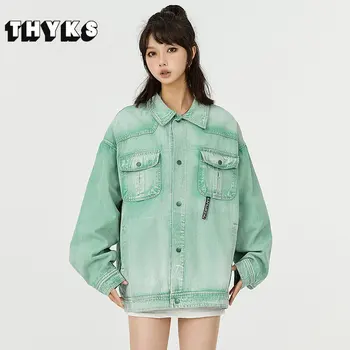 Új Japán Vintage Férfi Kabátok High Street egyszínű Levelet Hímzés Jactets Multi-pocket Bő Farmer Kabát Tavaszi 2023