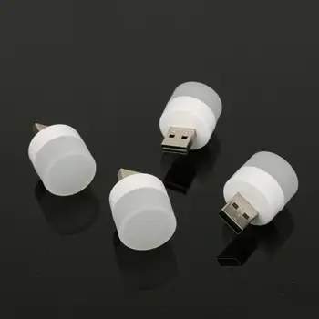 1DB Újratölthető Lámpa USB Lámpa, Mini LED-es Éjszakai Fény Teljesítmény Bank Töltés USB-Könyv Fények Kis Kerek Olvasó asztali Lámpa, Izzó
