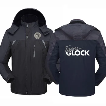 Glock A Tökéletesség Felvételi Nyomtatott Téli Zip Jacket Férfi Sűrűsödik Széldzseki Vízálló, Meleg, Hideg-Bizonyíték Hegymászás Ruházat