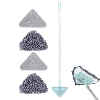 Háromszög Padlót Felmosni, Hosszú Fogantyú, Állítható Mély Tisztítás Fal Mop Multifunkcionális Hatékony Vízfelvétel Üveg Tisztító Eszköz