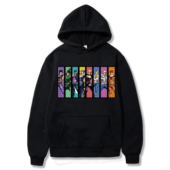 Jojo Bizarr Kaland Kapucnis Meleg kapucnis felső Férfiak Anime Grafikai Streetwear Hip-Hop Streetwear Kapucnis Harajuku
