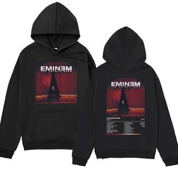 Énekes Eminem Kapucnis 90-es évek Vintage Harajuku Ruházat Melegítőfelső Férfi Női Alkalmi Túlméretezett Pullovers Divat Streetwear kapucnis felső